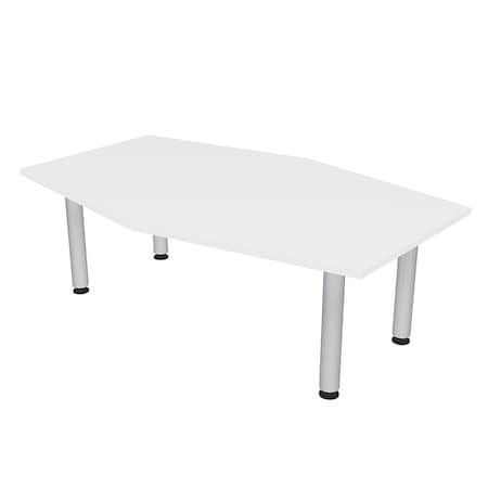 Skutchi Designs 45.25 in W, 71.5 in L, 29 in H, Engineered Wood Top, White HAR-HEXIR-4672-PT-09